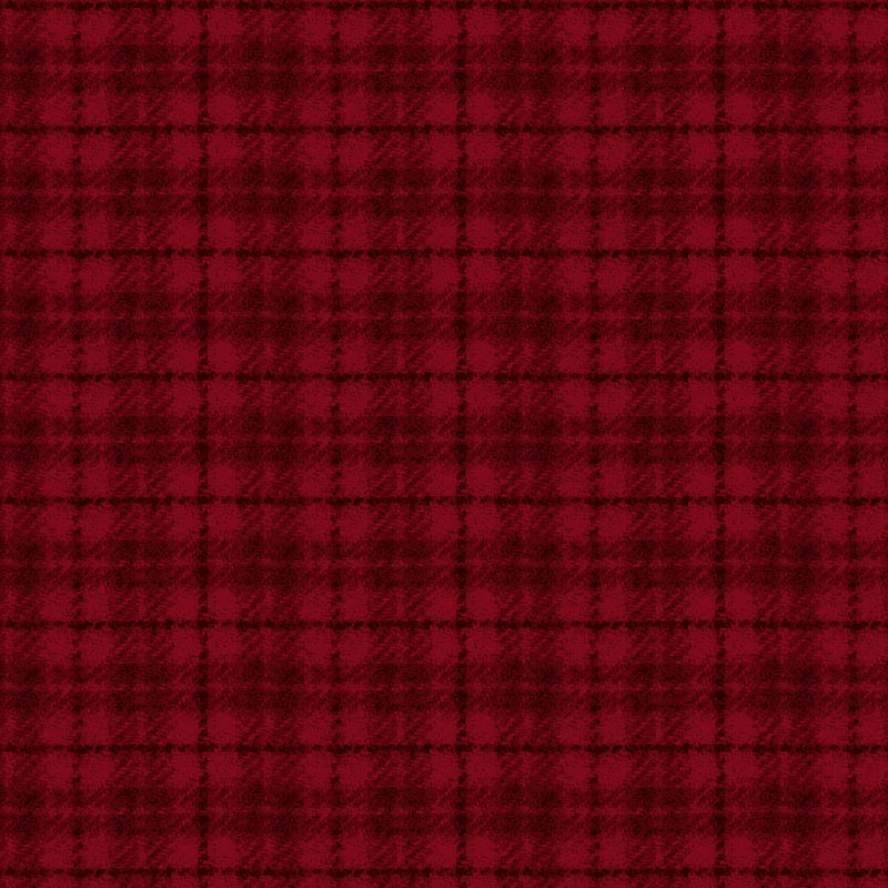 Maywood Studio Woolies Plaid Red Flannel Fabric