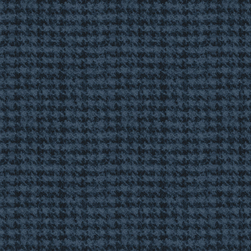Maywood Studio Woolies Houndstooth Navy Flannel Fabric