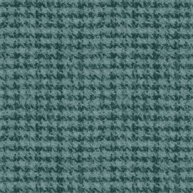 Maywood Studio Woolies Houndstooth Turquoise Flannel Fabric