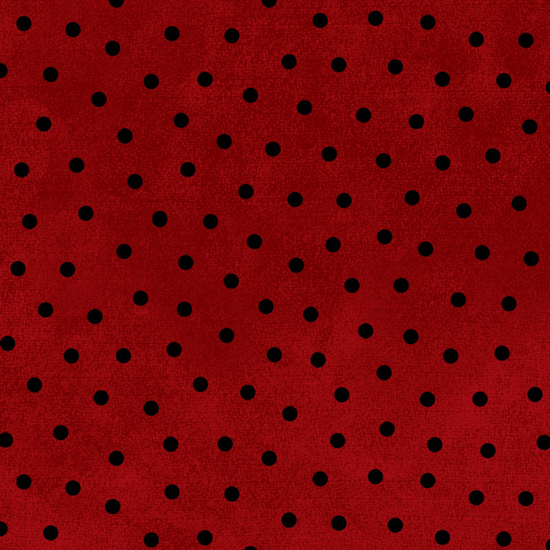 Maywood Studio Woolies Red Polka Dot Flannel Fabric
