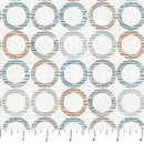 Northcott Dots And Dashes Circles Gray Rust Flannel Fabric