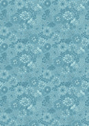 Lewis And Irene Jardin d'Hiver Butterfly Floral Iced Blue Flannel Fabric