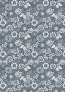 Lewis And Irene Jardin d'Hiver Butterfly Floral Gray Flannel Fabric