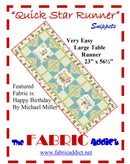 Fabric Cafe Quick Star Table Runner Pattern