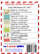 Fabric Cafe Quick Star Table Runner Pattern