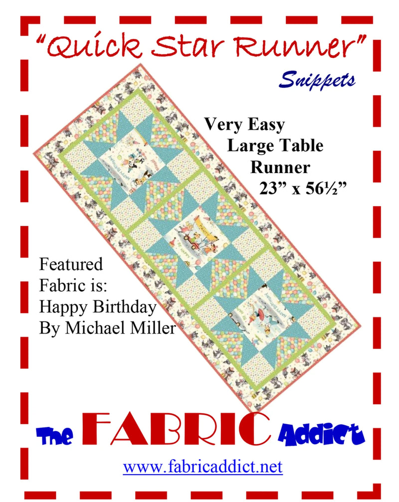 Fabric Cafe Quick Star Table Runner Pattern
