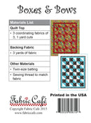 Fabric Cafe Boxes And Bows Quilt Pattern