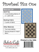 Fabric Cafe Pinwheel Plus One Quilt Pattern