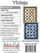 Fabric Cafe Vintage Quilt Pattern
