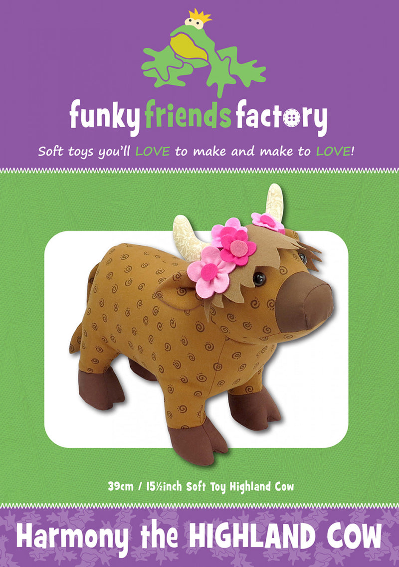 Funky Friends Factory Harmony The Highland Cow Pattern