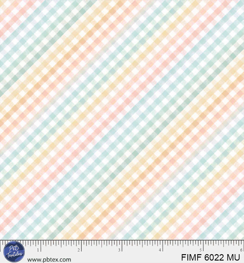 P & B First Impressions Sweet Gingham Flannel Fabric