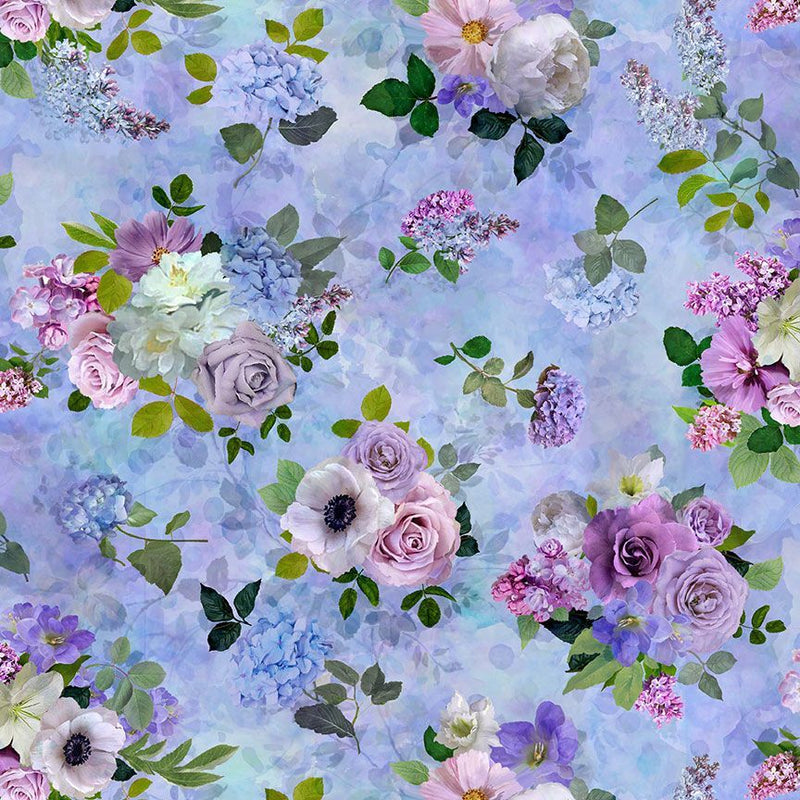 Timeless Treasures Tossed Floral Bouquet Fabric