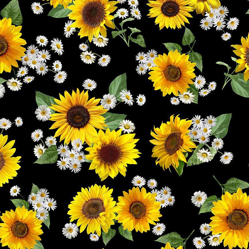 Timeless Treasures Advice From A Sunflower Sunflowers And Daisies Fabric