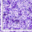 Timeless Treasures Garden Delights Viola Floral Lilac Fabric