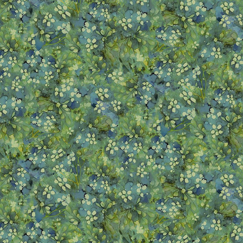 Timeless Treasures Forest Whisper Tonal Floral Green Fabric