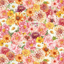 Timeless Treasures Happy Place Packed Flowers Fabric