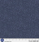 P & B Textiles Flourish Graphic Flourishes Dark Blue Fabric
