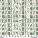 Freespirit Holiday Past Substrates Pine Chart Green Flannel Fabric