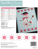 Frosted Blooms Snowman Cross Stitch Pattern