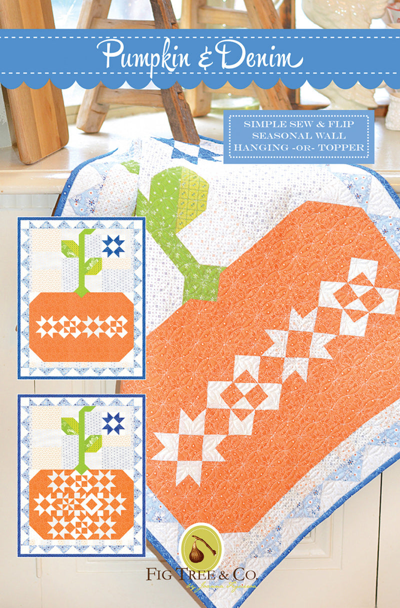 Pumpkin And Denim Wall Hanging Pattern