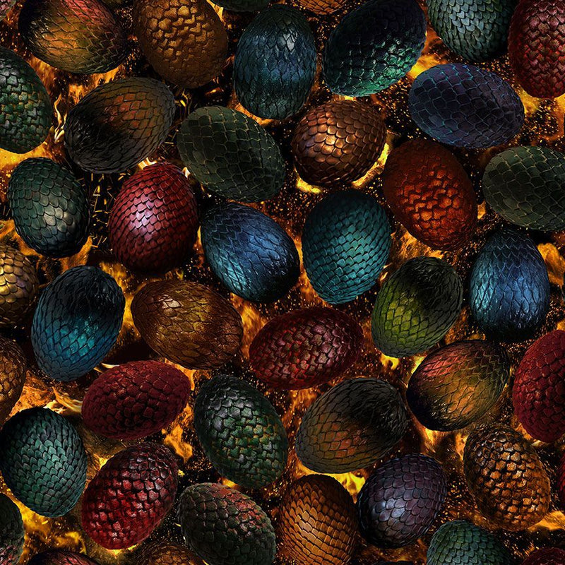 Timeless Treasures Black Dragon's Eggs Fabric