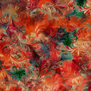 MDG Fantasia Cinnamon Leaf 108" Digital Wide Back Fabric