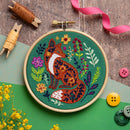 Folk Fox Mini Embroidery Kit For Beginners