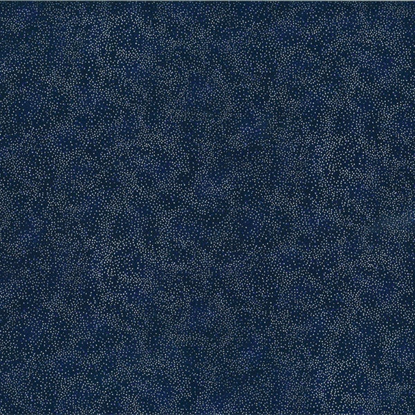 Hoffman Fabrics Brilliant Blenders Navy Silver Fabric