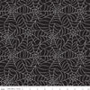 Riley Blake Frank And Friends Webs Glow in The Dark Black Fabric