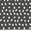 Riley Blake Frank And Friends Ghosts Glow in The Dark Charcoal Fabric