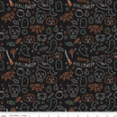 Riley Blake Frank And Friends Icons Glow in The Dark Black Fabric