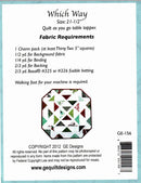 Which Way Table Topper Pattern by G.E. Designs