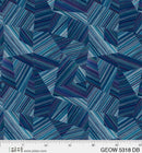 P & B Textiles Geode Geometric Dark Blue Wide Back Fabric