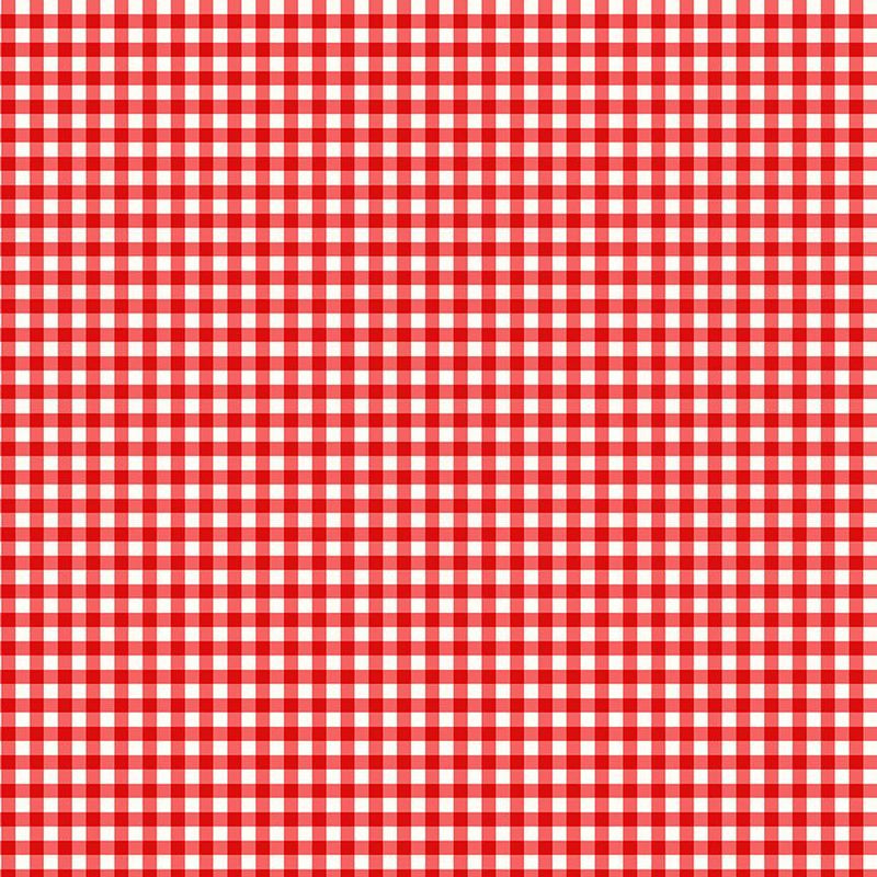 Timeless Treasures Orchard Valley Red Gingham Check Fabric