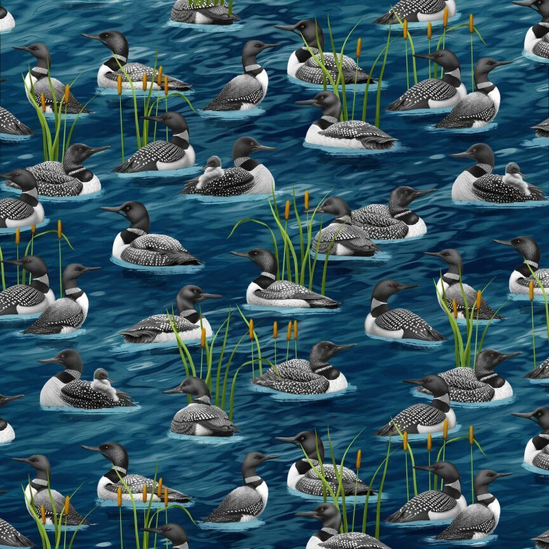 Timeless Treasures Blue Loons Fabric