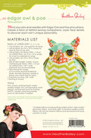 Edgar Owl & Poe Pincushion Pattern