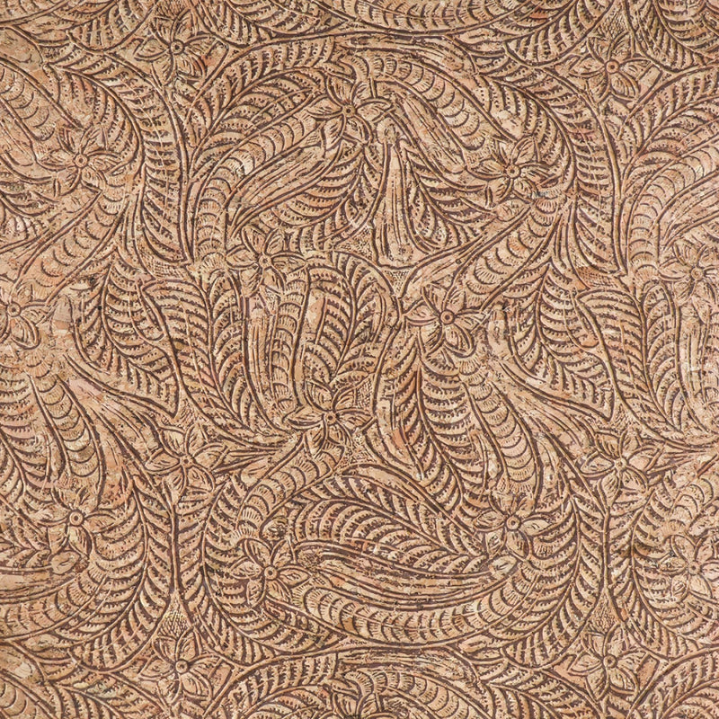 Sallie Tomato Cork Pro Fabric Embossed Paisley