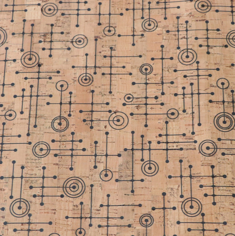 Sallie Tomato Cork Pro Fabric Fifties Abstract