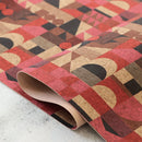 Sallie Tomato Cork Fabric Mid Century Modern