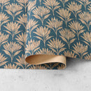 Sallie Tomato Cork Fabric Water Lilies