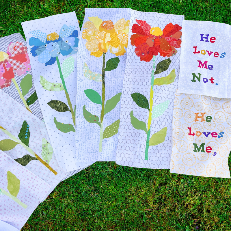 Laser Cut Kit He Loves Me, He Loves Me Not Quilt By Laura Heine
