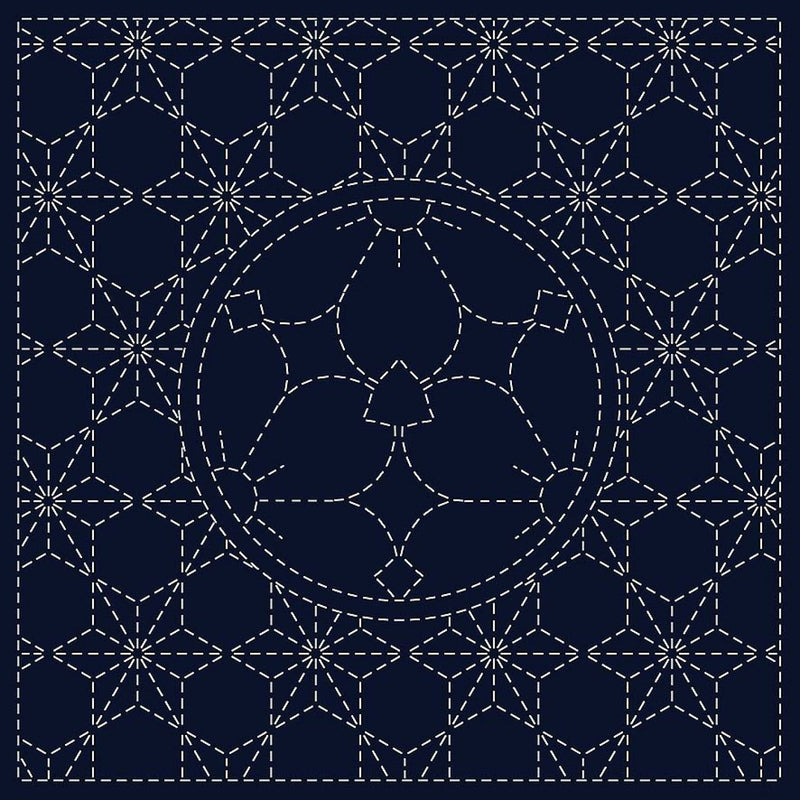 Sashiko Cloth Yama-Zakura Navy