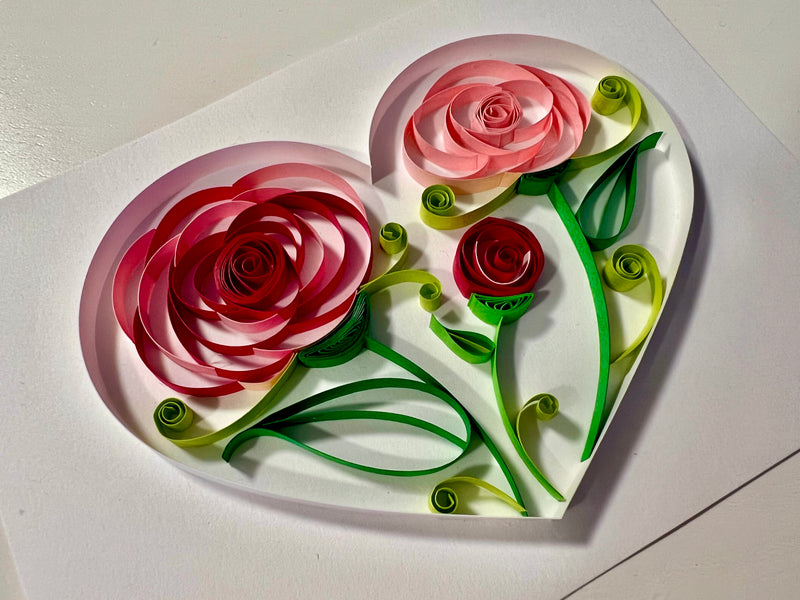 Heart With Roses Quilling Class~Feb 8th, 2025 MORNING SESSION