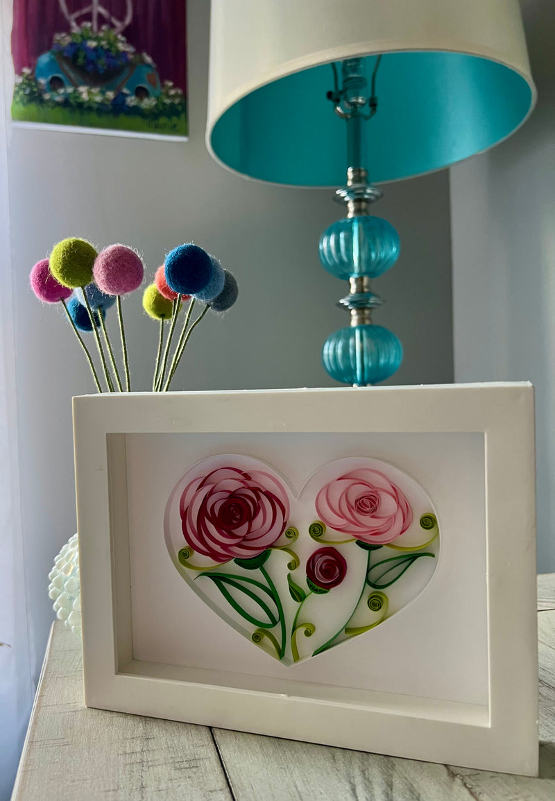 Heart With Roses Quilling Class~Feb 7th, 2025