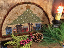 Christmas Village Punch Needle Embroidery Pattern