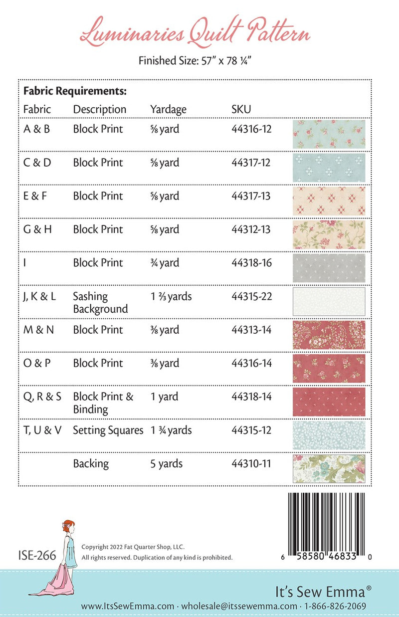 Its Sew Emma Luminaries Quilt Pattern