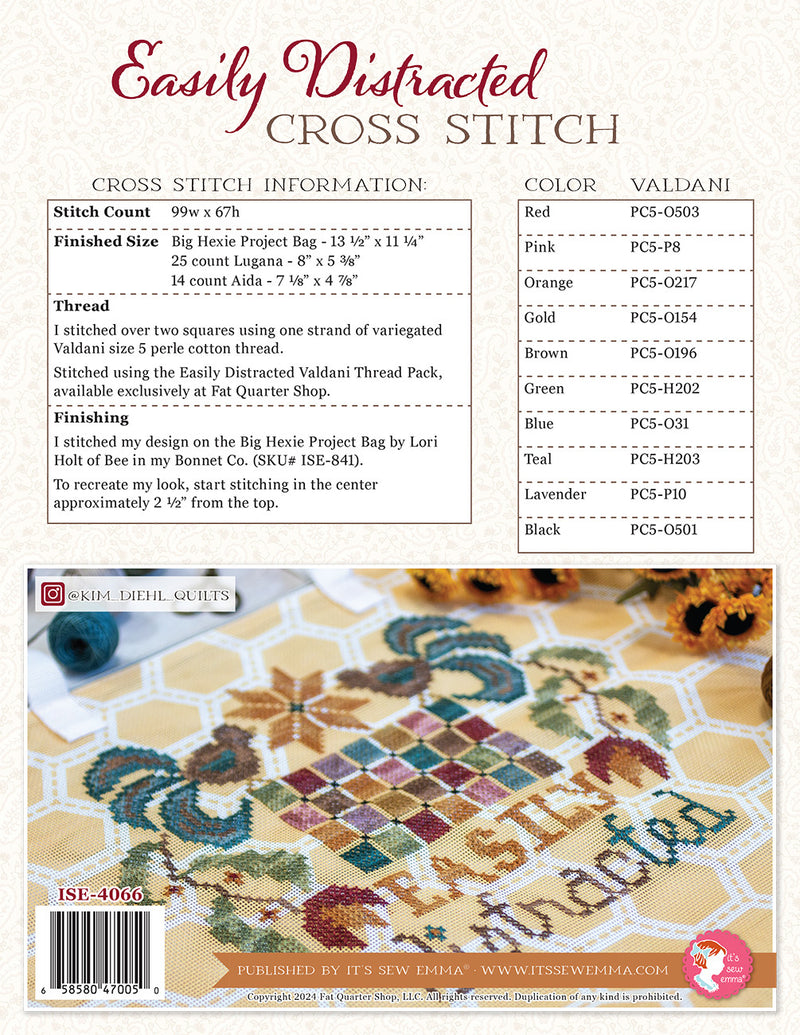 Its Sew Emma Easily Distracted Cross Stitch Pattern