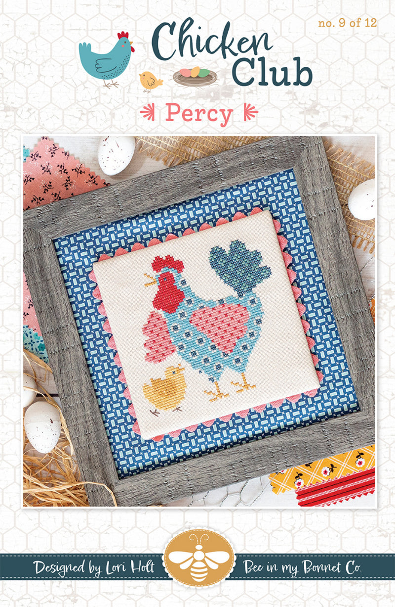 Its Sew Emma Chicken Club Cross Stitch Pattern Month 9 Percy