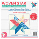 Woven Star Quilt Block Foundation Paper 6in