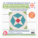 Vintage Milkmaid Quilt Block Foundation Paper 12in